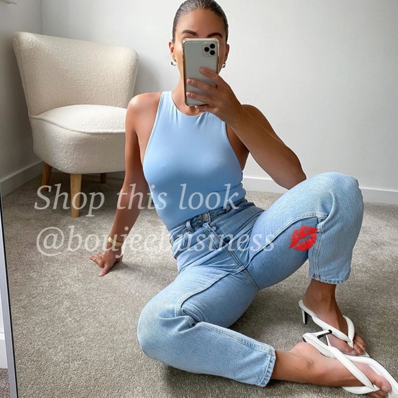 ZARA BNWT Light Blue Halterneck Bodysuit - Picture 7 of 16